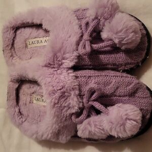 Laura Ashley Lilac Kids Slippers